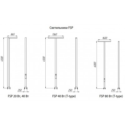 Парковый светильник FSP 40/Ш4/730/04/F IP66 RAL7035 4,5м Парковый светильник FSP 40/Ш4/730/04/F IP66 RAL7035 4,5м
