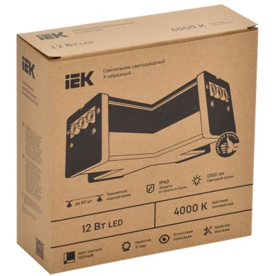 Светильник X-образный LIGHTING 1010 12/6500К 180х180х58 белый Светильник X-образный LIGHTING 1010 12/6500К 180х180х58 белый