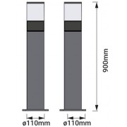 SMART BT MODERN LANTERN 90CM RGB W 2X1 LEDV