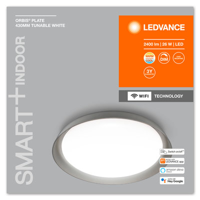 Светодиодный светильник Smart WiFi ORBIS PLATE RD430 TW GR Светодиодный светильник Smart WiFi ORBIS PLATE RD430 TW GR