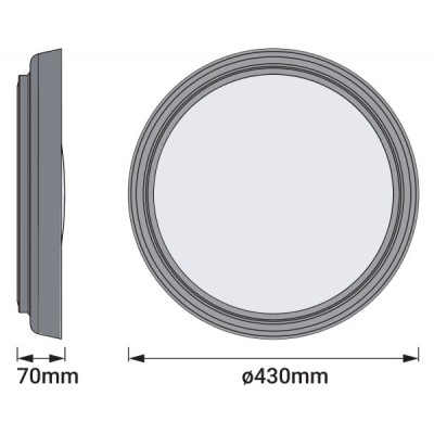 Светодиодный светильник Smart WiFi ORBIS PLATE RD430 TW GR Светодиодный светильник Smart WiFi ORBIS PLATE RD430 TW GR