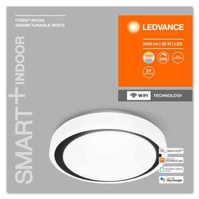 Светодиодный светильник Smart WiFi ORBIS MOON RD380 TW BK Светодиодный светильник Smart WiFi ORBIS MOON RD380 TW BK