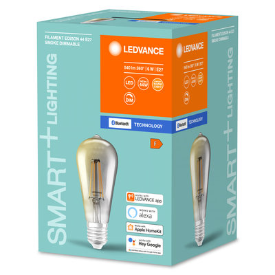 Светодиодная лампа Smart+BT Filament Edison Dimmable 44 6W/2700K E27 Светодиодная лампа Smart+BT Filament Edison Dimmable 44 6W/2700K E27