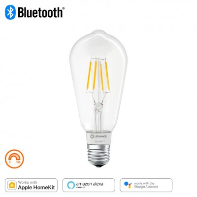 Светодиодная лампа Smart+BT Filament Edison Dimmable 60 6W/2700K E27 Светодиодная лампа Smart+BT Filament Edison Dimmable 60 6W/2700K E27