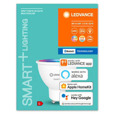 Светодиодная лампа Smart+BT Spot GU10 Multicolour 40 100° 5 W/2700-6500K Светодиодная лампа Smart+BT Spot GU10 Multicolour 40 100° 5 W/2700-6500K