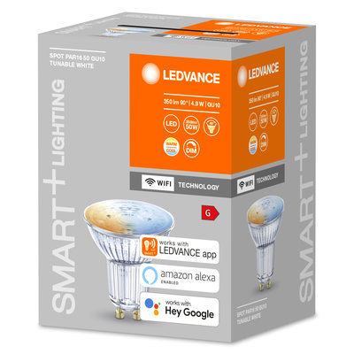 Светодиодная лампа Smart+WiFi Spot GU10 Tunable White 40 45° 5W/2700-6500K Светодиодная лампа Smart+WiFi Spot GU10 Tunable White 40 45° 5W/2700-6500K