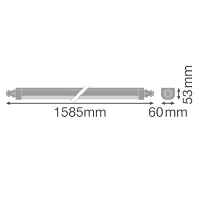 Светильник DP Comp TH 1500 V 50W 865 IP66 PS Светильник DP Comp TH 1500 V 50W 865 IP66 PS