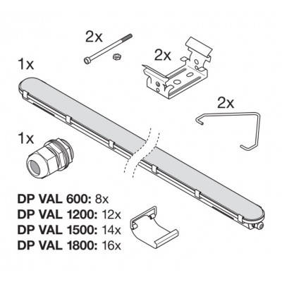 Светильник DP Value 600 9 W 4000 K IP65 Светильник DP Value 600 9 W 4000 K IP65