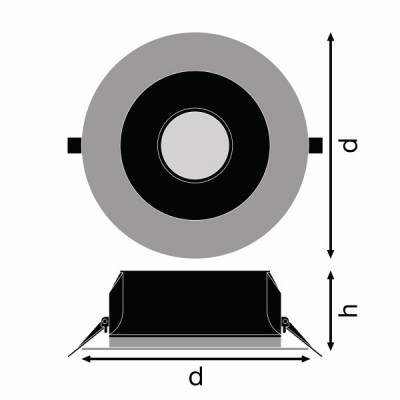 Даунлайт DL UGR19 DN155 PFM 14W/840 WT IP54 Даунлайт DL UGR19 DN155 PFM 14W/840 WT IP54