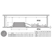 Даунлайт DL UGR19 DN155 PFM 14W/840 WT IP54