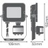 Прожектор FL COMP SEN V 10W 830 SYM 100 BK Прожектор FL COMP SEN V 10W 830 SYM 100 BK