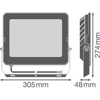 Прожектор FL COMP V 135W 840 SYM 100 BK Прожектор FL COMP V 135W 840 SYM 100 BK