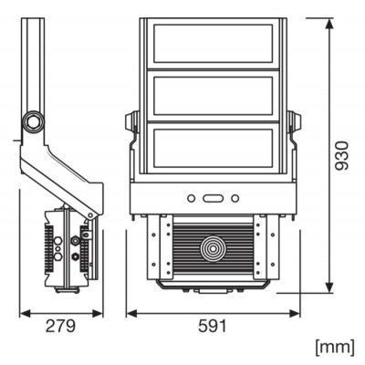 Прожектор FL MAX LUM 900W 757 Asym 50X110 Wal Прожектор FL MAX LUM 900W 757 Asym 50X110 Wal