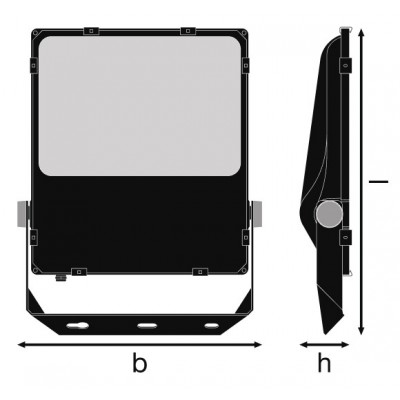 Прожектор FL PRF Asym 55x110 200W 4000K BK Прожектор FL PRF Asym 55x110 200W 4000K BK