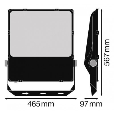 Прожектор FL PRF Asym 55x110 290W 4000K BK Прожектор FL PRF Asym 55x110 290W 4000K BK
