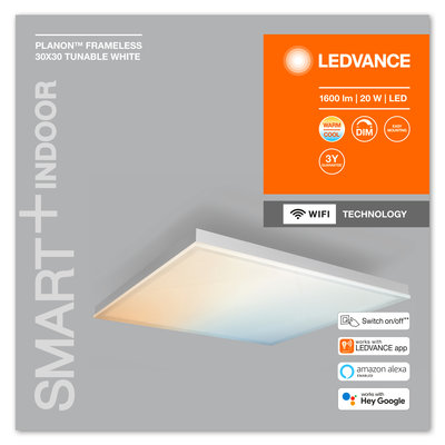 Светодиодная панель Smart WiFi PLANON FRAMELESS 30X30 TW Светодиодная панель Smart WiFi PLANON FRAMELESS 30X30 TW