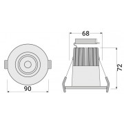 SP LED FP FIX 7W/3000K 230V IP65 LEDV