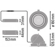 Спот светильник SP VARIO DN170 35W/3000K 24DEG WT