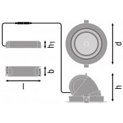 Спот светильник SP VARIO DN170 35W/4000K 24DEG WT