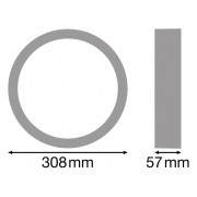 Накладка декоративная Ring 300 WT SF BLKH