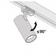 TRACK SP BR D75 25W/2500K NFL BK LEDV