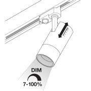 Трековый светильник TRACK Spot ZOOM DIM D85 25 W 3000 K 97R BK